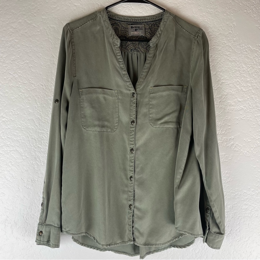 Holding Horses Long Sleeve Front button down